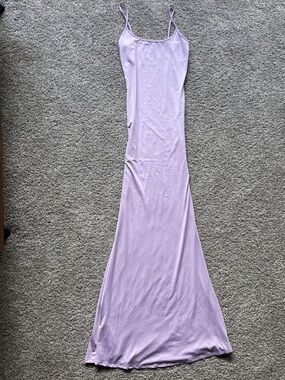 Fitted Purple Maxi Dress